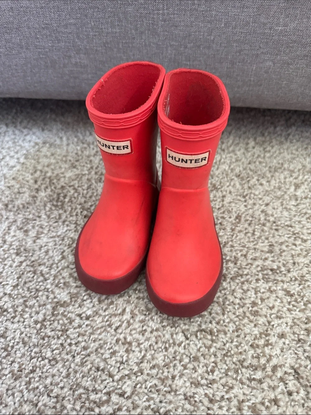 Hunter Kids Red Rain Boots